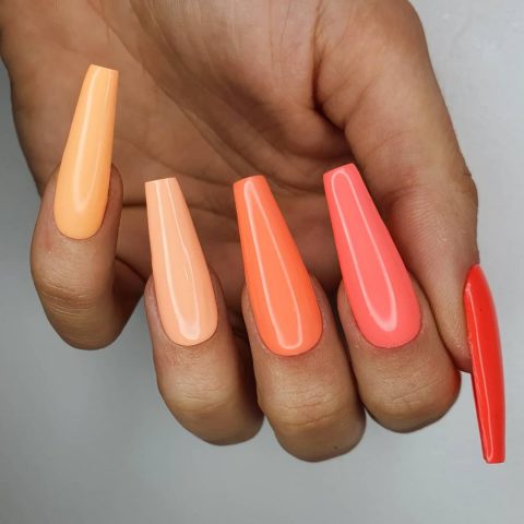 61 Orange Nail Designs Tranding This Year