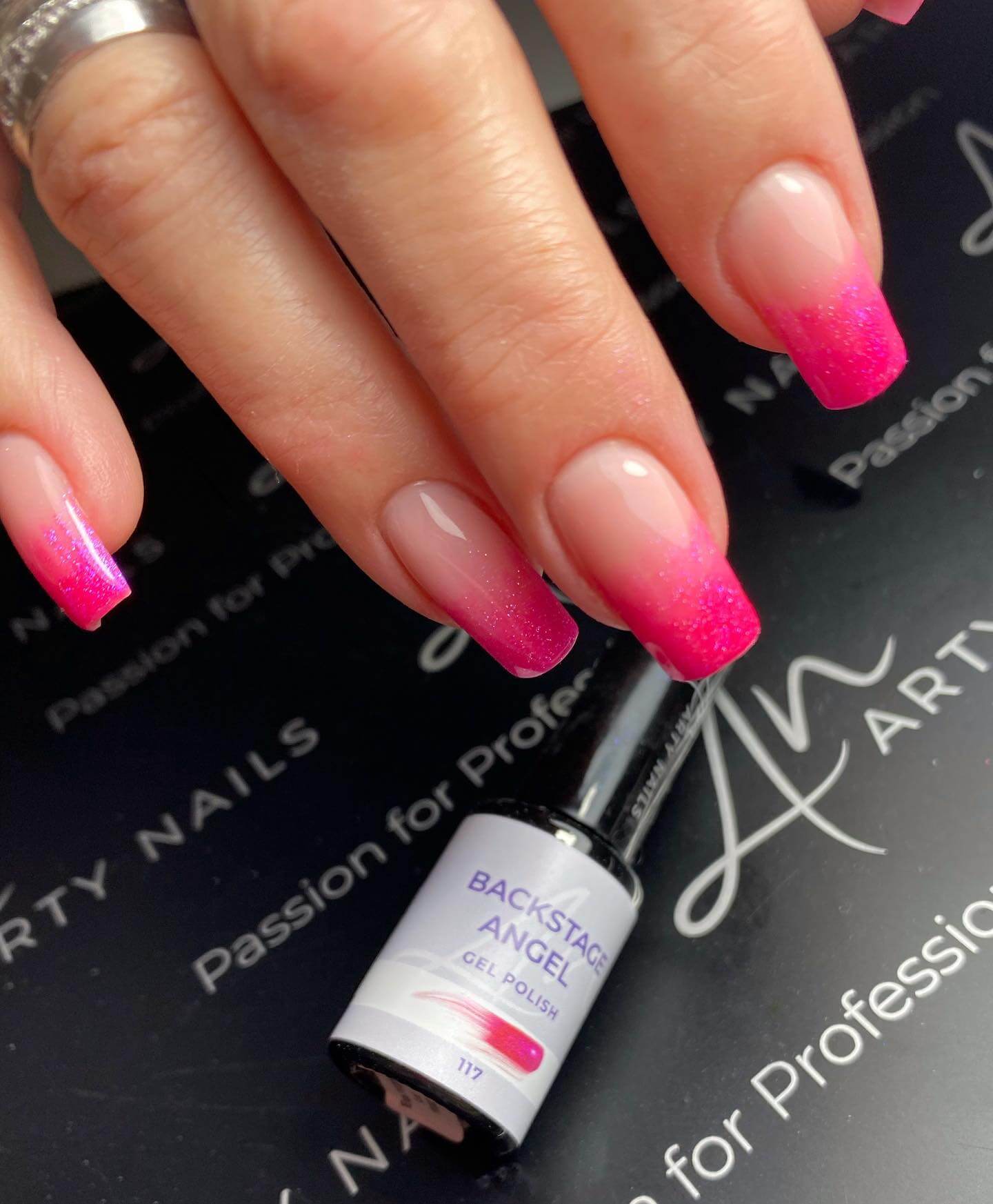 pink nail tips