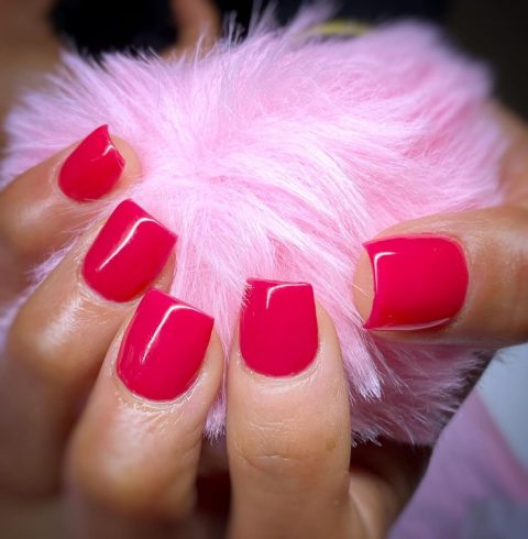 Dark Pink Nails
