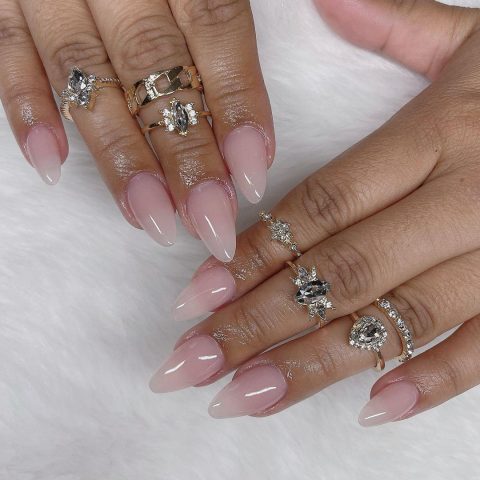 Light Pink Almond Nails