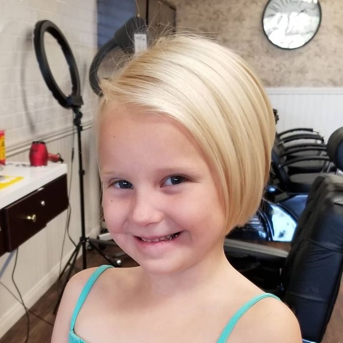 Variation of Little Girl Pixie Cropped Bob Haircut