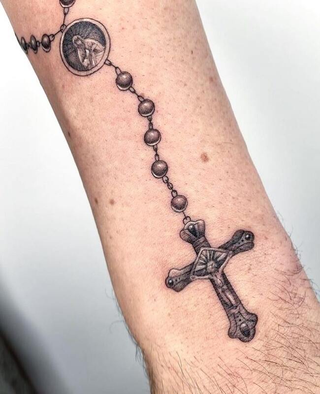 Cross Protection Tattoo