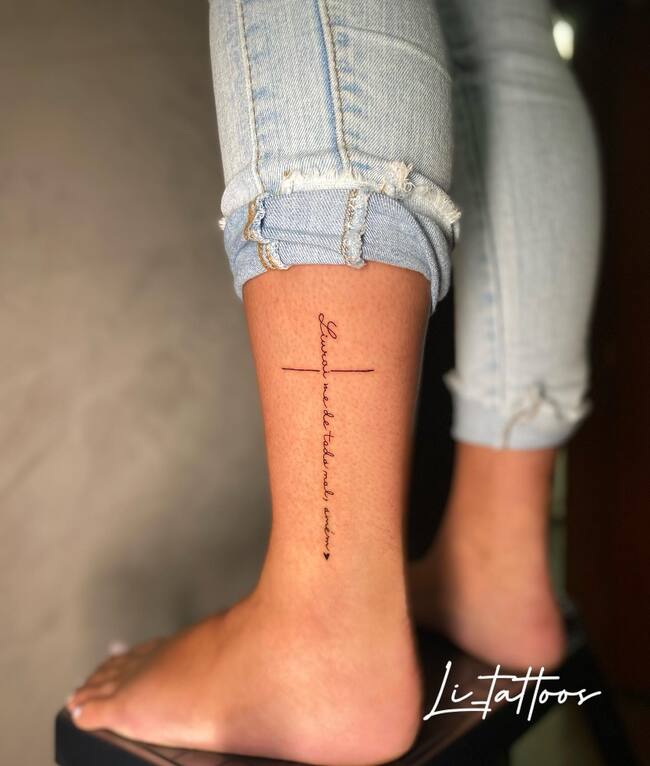 Simple Quote Tattoo on Wrinkle