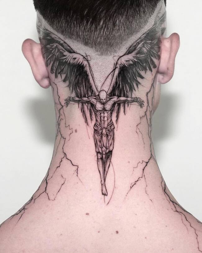 Angel Neck Tattoo 