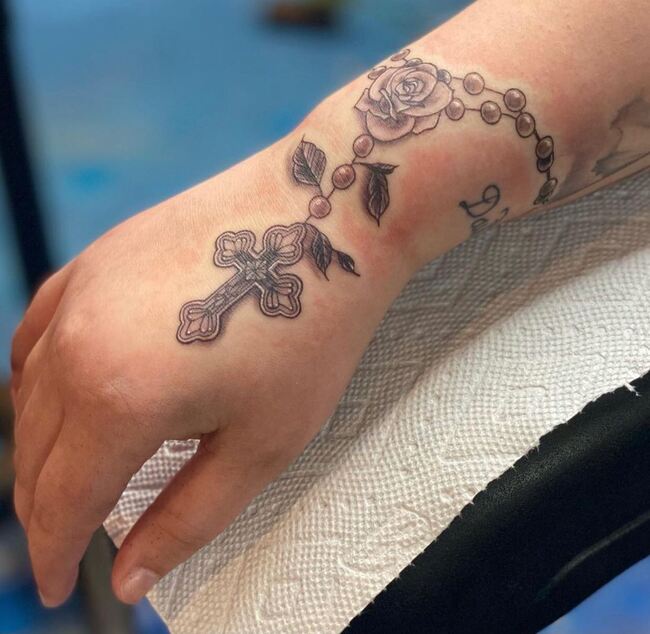 Cross Tattoo on Arm