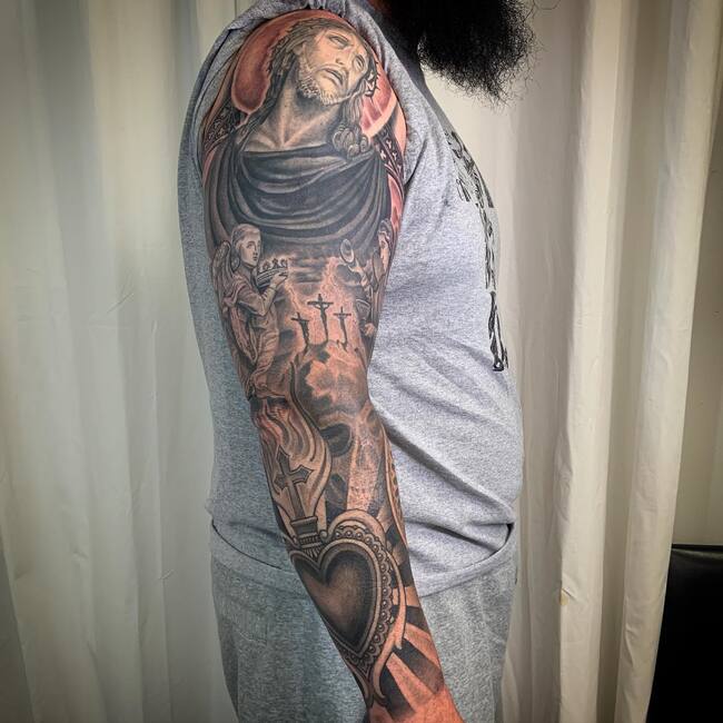 Christian Sleeve Tattoo for Men