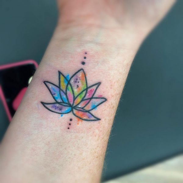 semicolon lotus tattoo