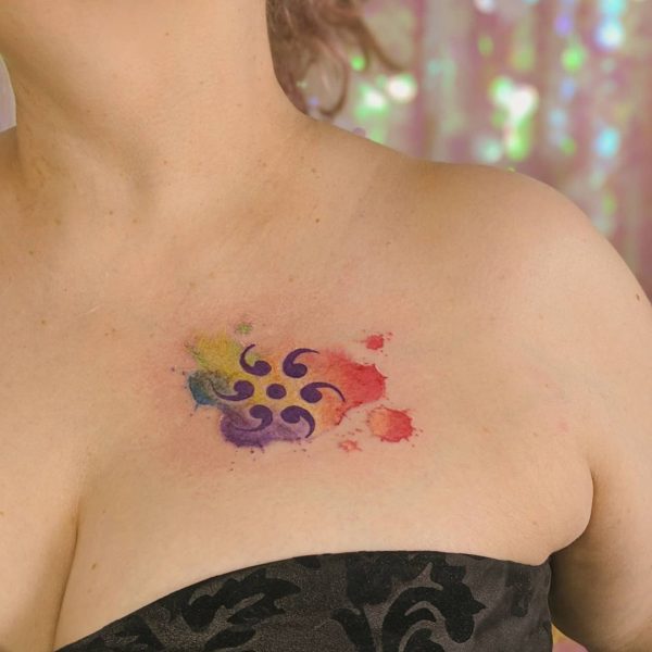 sol invictus semicolon tattoo