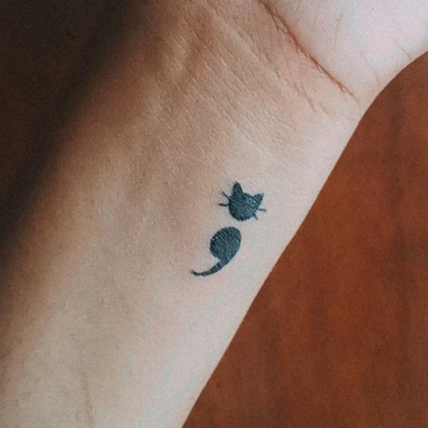 31 Semicolon Tattoo Ideas & Meaning for 2023 - Barb