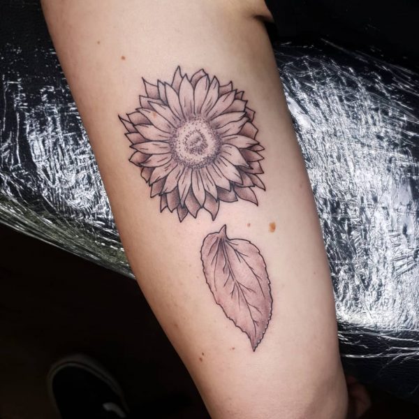 semicolon sunflower tattoo