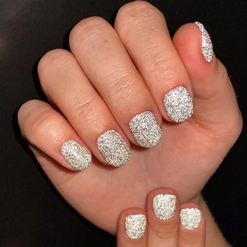 Short Sparkly Nails