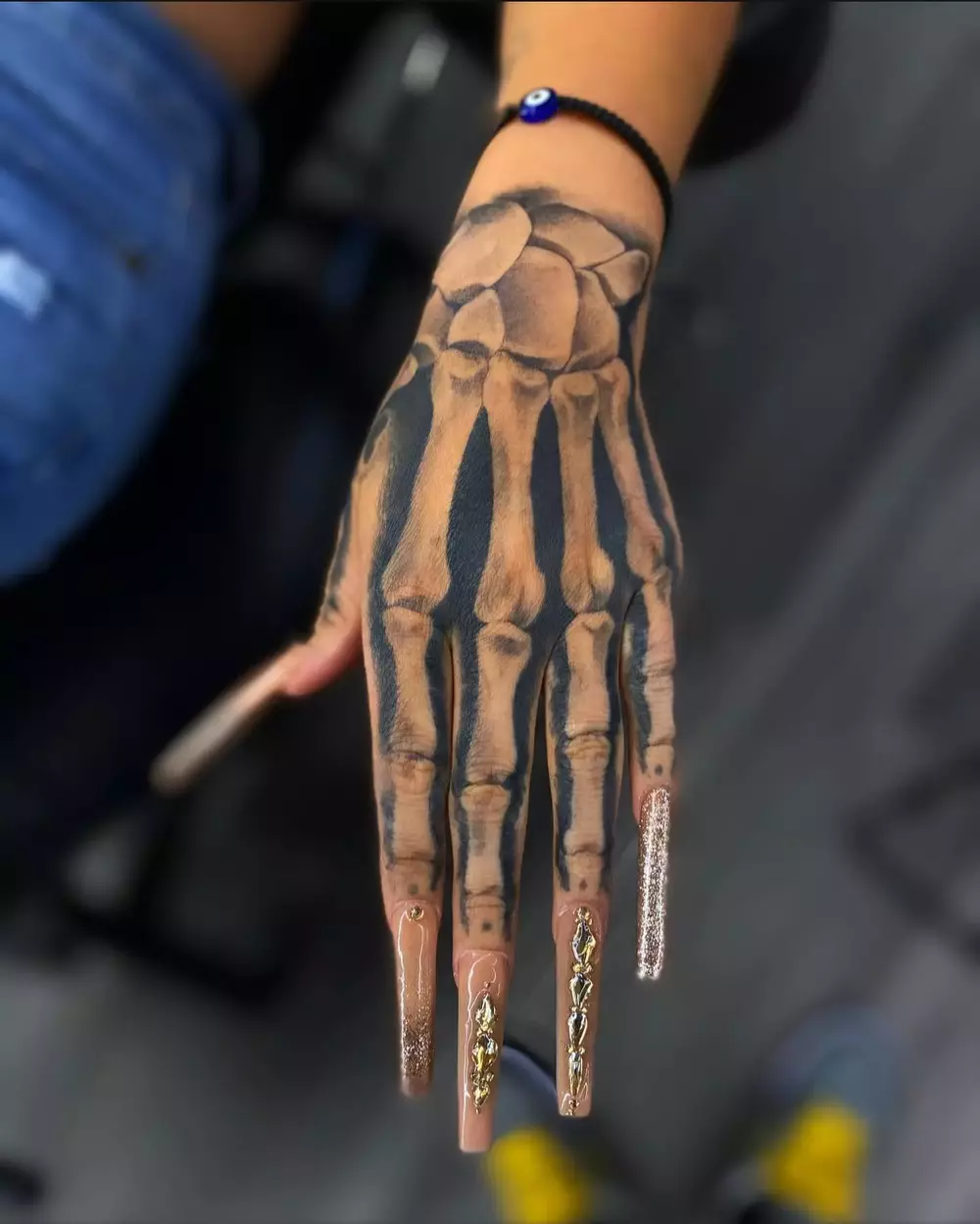 One More Female Skeleton Hand Tattoo 