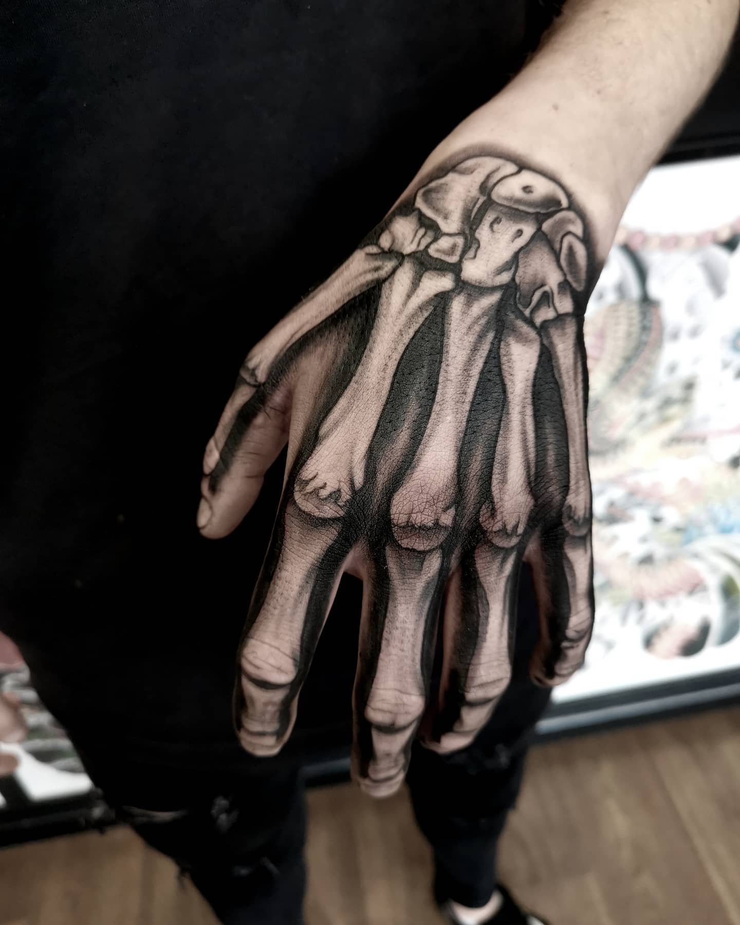 hand bones skeleton tattoos