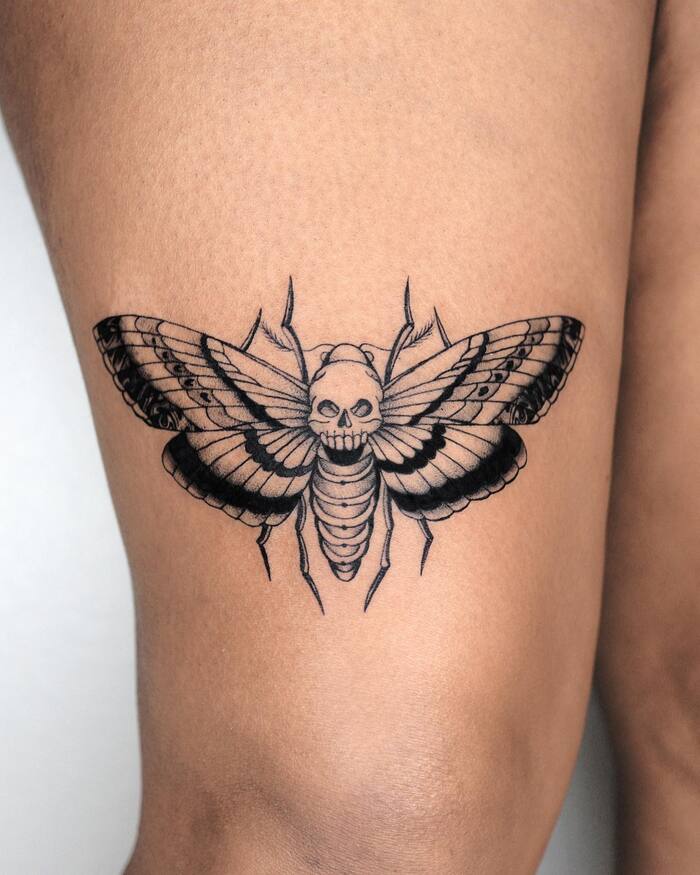 Skull Head Moth Tattoo