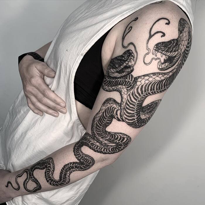 Snake Sleeve Tattoo