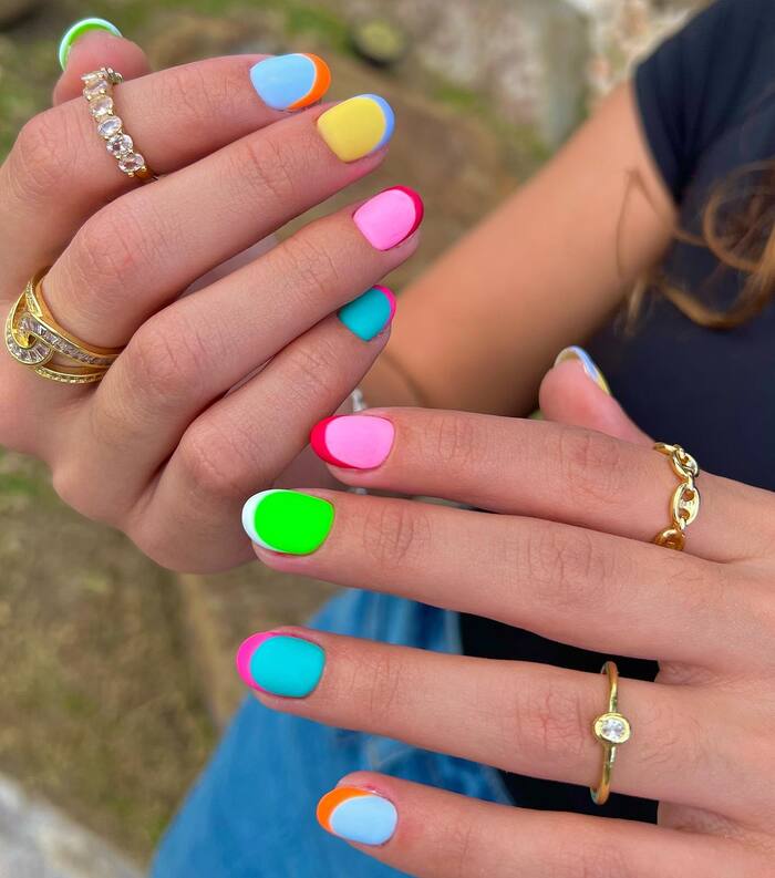 Neon Matte Nails