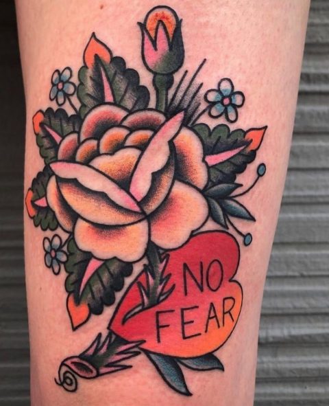 Serca i Rose Tattoo