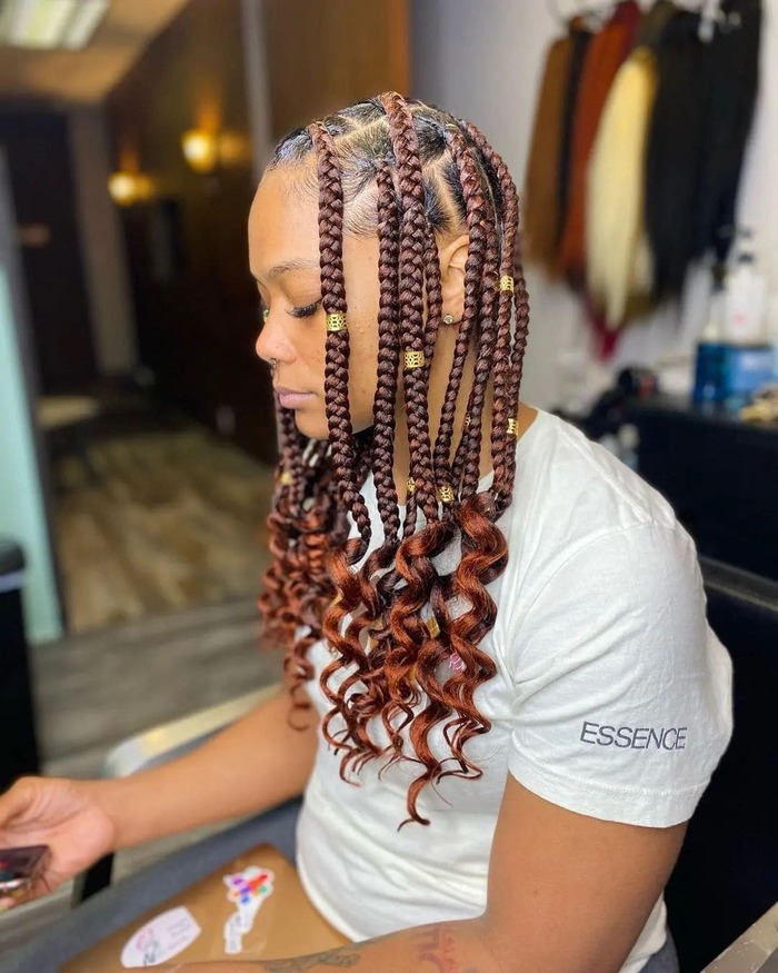 Tribal Braids with Curls