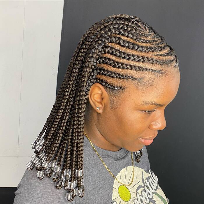 Braids with Clear Beads
