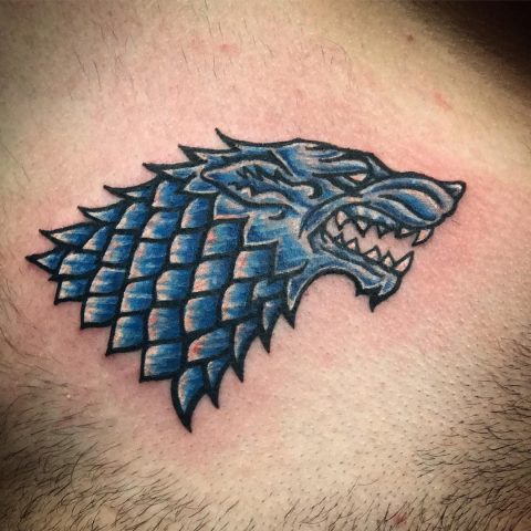 Starkes Wolf-Tattoo