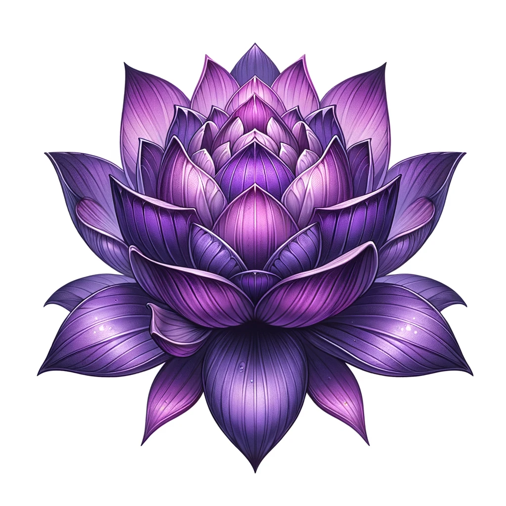 purple lotus tattoo design