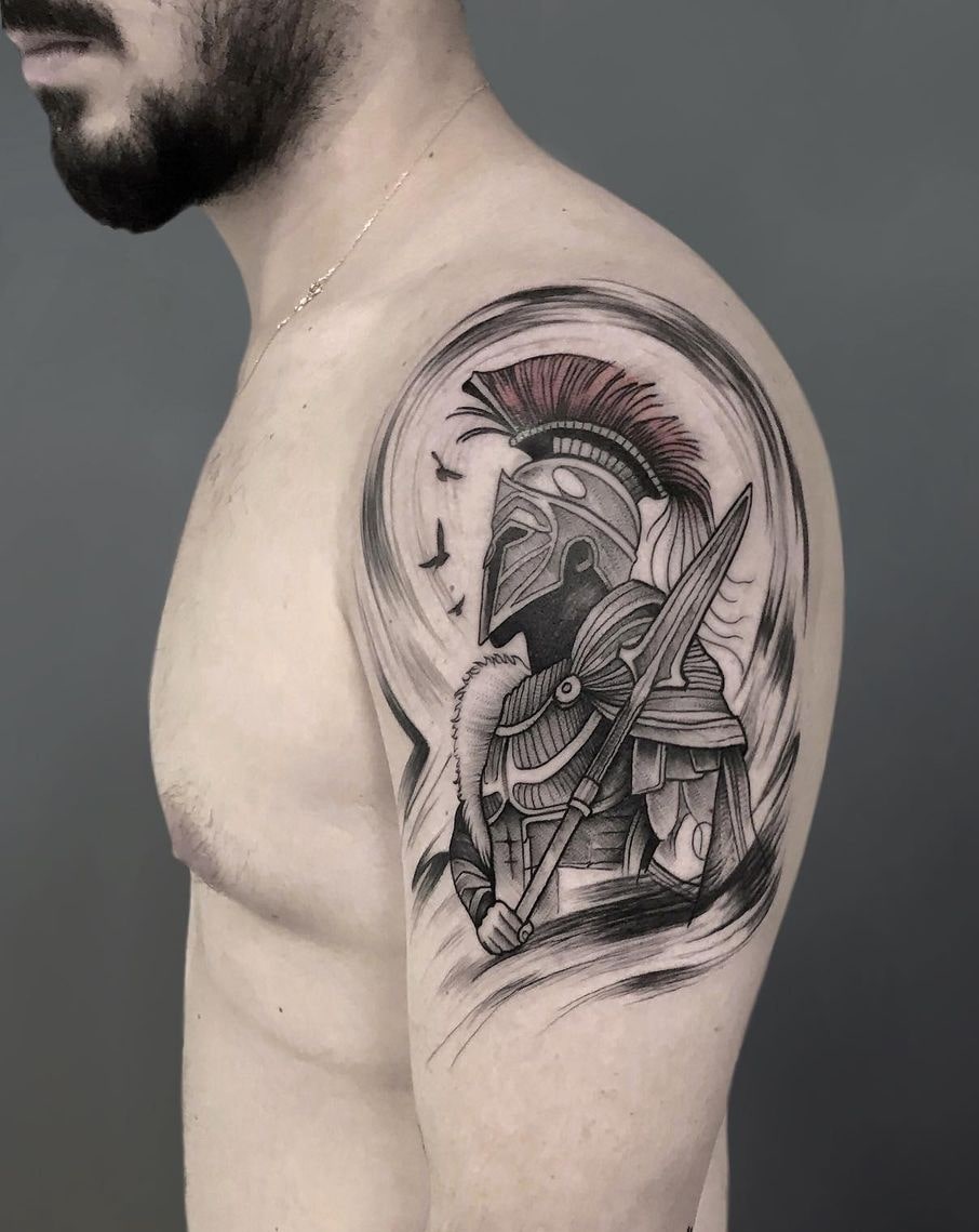 Krieger-Beschützer-Tattoo